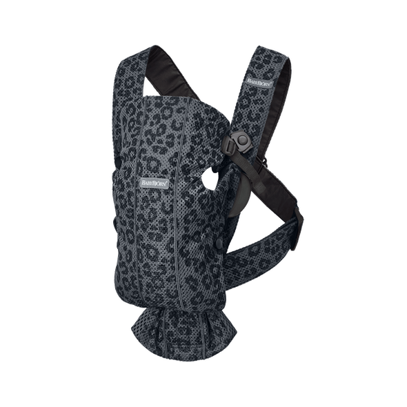 Mochila porta bebé mini 3d mesh Leopard Antracita