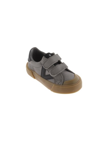 ZAPATILLA TRIBU TIRAS CONTRASTE GRIS