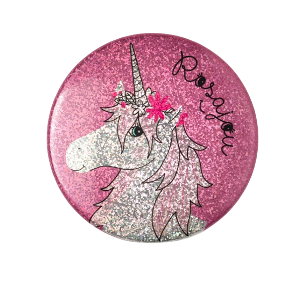 Espejo de bolsillo unicornio rosa de Rosajou_1
