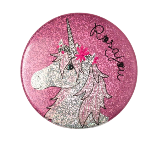 Espejo de bolsillo unicornio rosa de Rosajou_1
