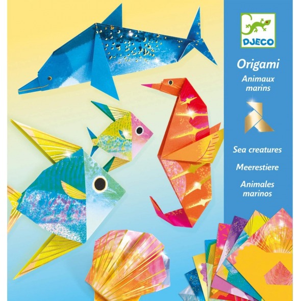 Papiroflexia Origami animales marinos de Djeco
