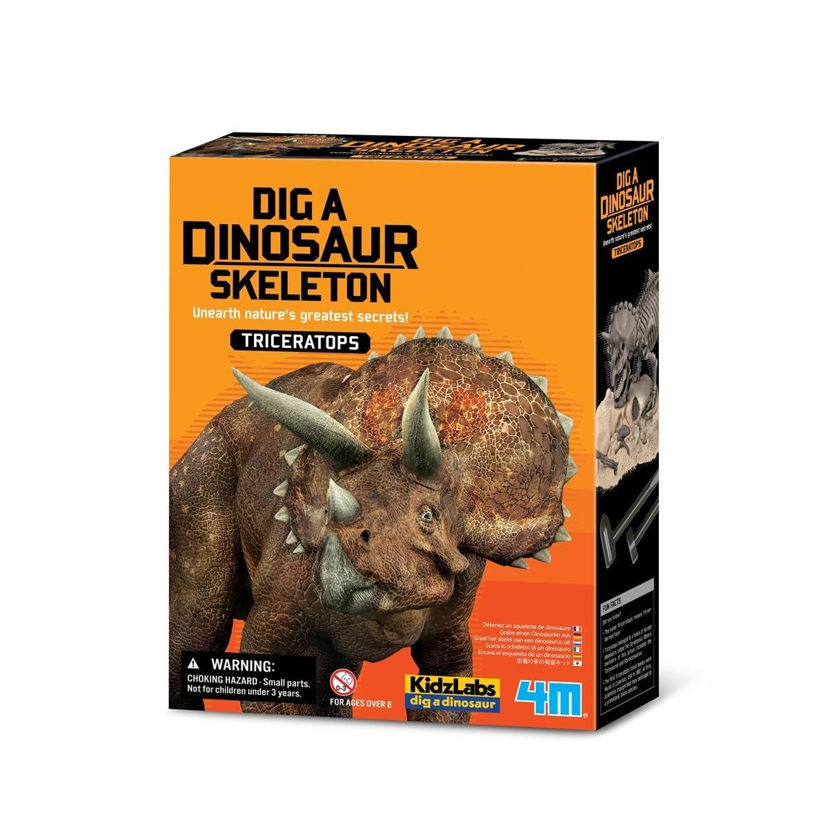 Kit de paleontología Triceratos de 4M