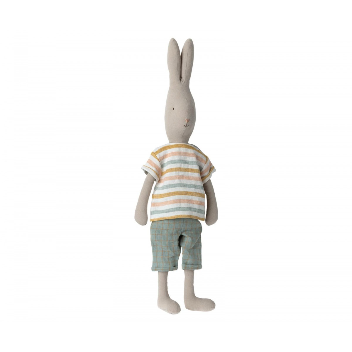 Conejito bunny talla 4 con pantalón y camiseta a rayas de Maileg