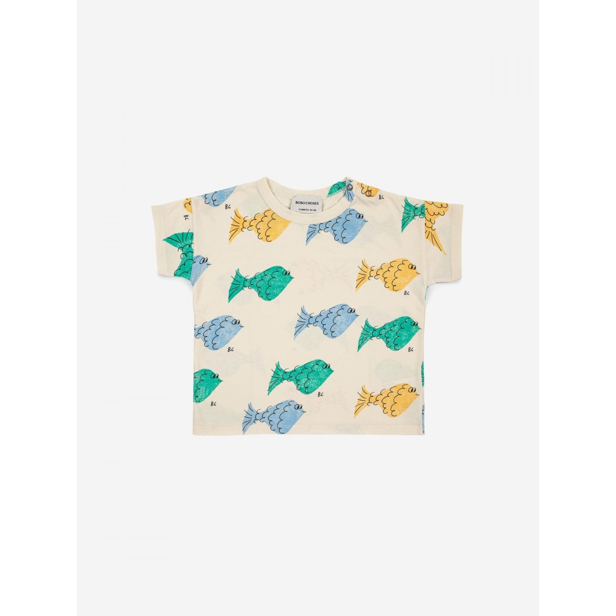 Camiseta estampado peces multicolor Bobo Choses