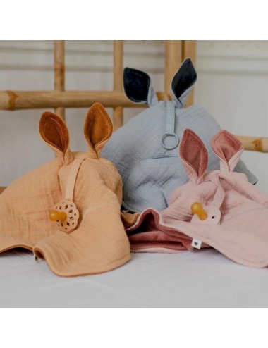 copy of DOUDOU KANGAROU BIBS LIBERTY CAPEL SAGE
