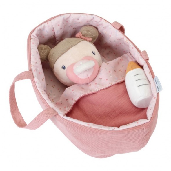 Muñeca blandita bebé rosa en capazo de Little Dutch
