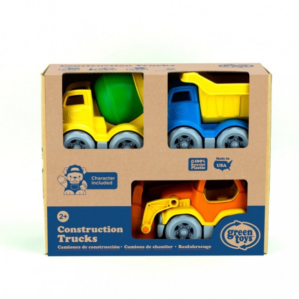 Pack de 3 vehículos de construcción de juguete Greentoys