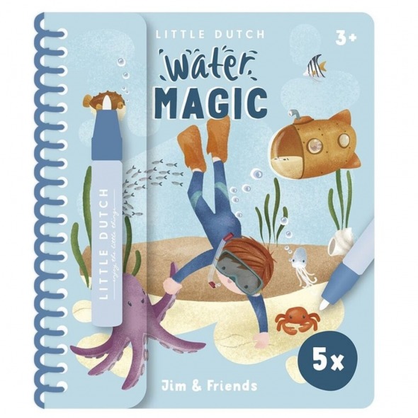 Libro mágico de colorear Jim & Friends de Little Dutch