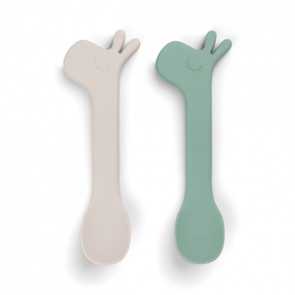 Cucharas de silicona 2 pack late green Done by Deer