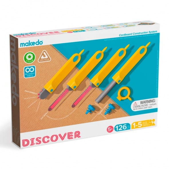 Herramientas para cartón Makedo Discover kit 126 piezas