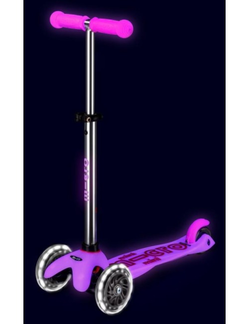 PATINETE MICRO MINI DELUXE GLOW LED ROSA