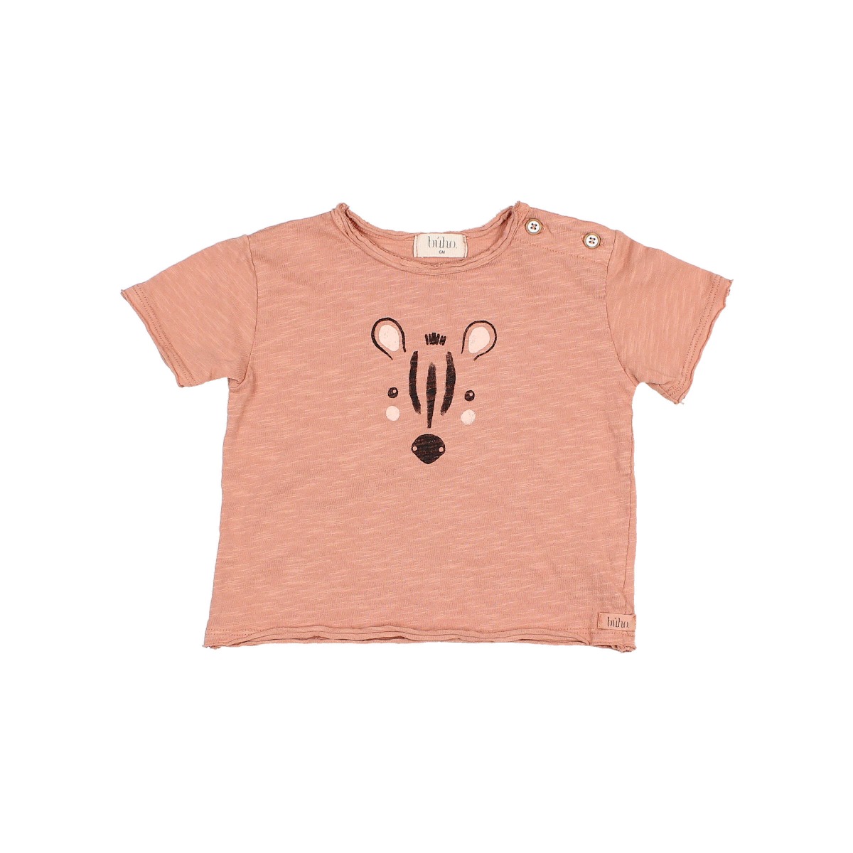 Camiseta bebé zebra rosa clay Buho Bcn