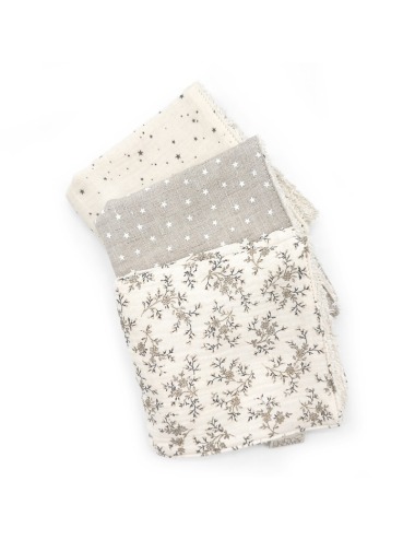 PACK TOALLITAS ESTRELLAS BEIGE
