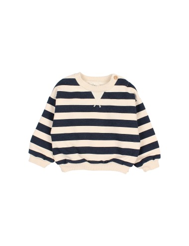 IVORY STRIPED BABY SWEATSHIRT