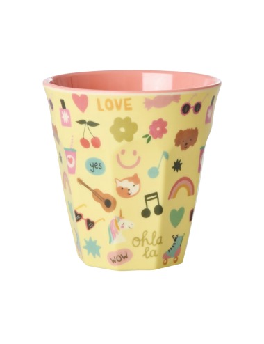 VASO MEDIANO RICE UNICORN LOVE