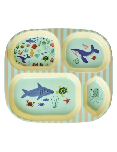TRAY 4 COMPARTMENTS BLUE OCEAN