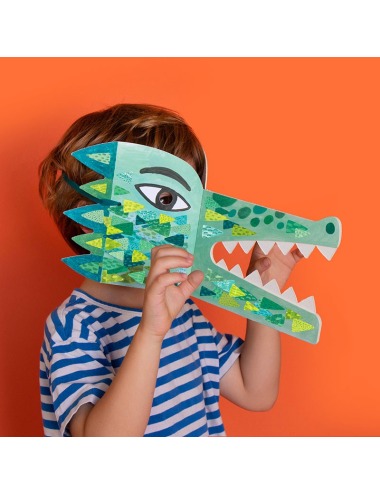 BE WILD COCODRILE MASK & STICKERS