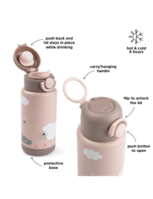 INSULATED BOTTLE 340 ML TINY FARM ROSE