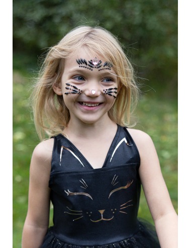 BLACK CAT FACE CRISTAL SHEET GREAT PRETENDERS