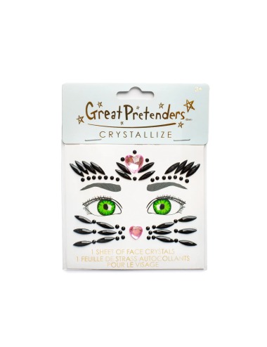 BLACK CAT FACE CRISTAL SHEET GREAT PRETENDERS