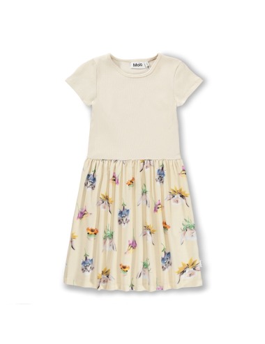 CISSA FLORAL SHORT SLEEVE DRESS FUN MOLO