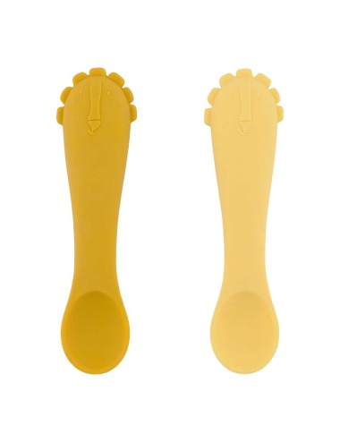 TRIXIE MR. LION SILICONE STARTER SPOONS, 2 PACK