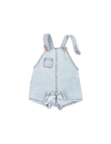 BABY DENIM BLEACH OVERALLS BÚHO