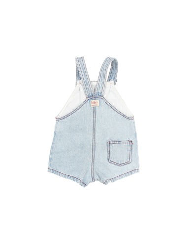 BABY DENIM BLEACH OVERALLS BÚHO
