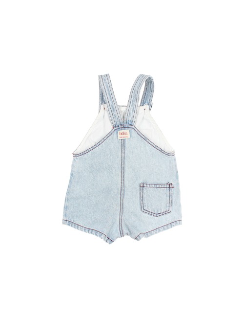 BABY DENIM BLEACH OVERALLS BÚHO