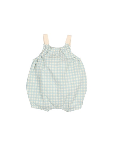 copy of BABY GINHAM AQUA SLEEVELESS DRESS BÚHO