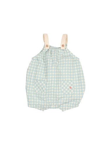 copy of BABY GINHAM AQUA SLEEVELESS DRESS BÚHO