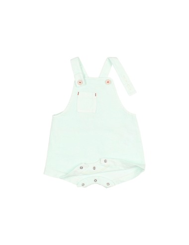 BABY OVERALLS DRILL AQUA BÚHO
