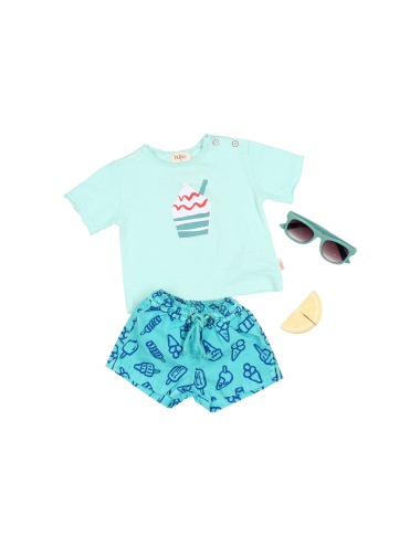 BABY BOXER SWIMSUIT EMERAL ICE CREAM