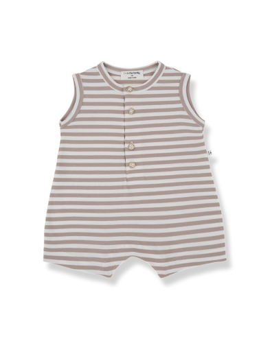 PEDRO TAUPE SLEEVELESS BABY ROMPER