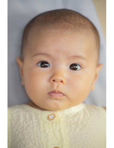ETOLIA PASTEL YELLOW BABY SLEEVELESS ROMPER,