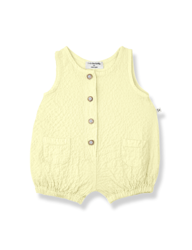 ETOLIA PASTEL YELLOW BABY SLEEVELESS ROMPER,