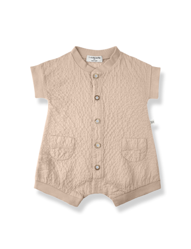 FILIPOS TAUPE SHORT SLEEVE BABY ROMPER