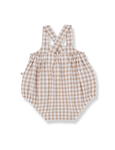 PATRAS TAUPE BABY JUMPSUIT WITH STRAPS