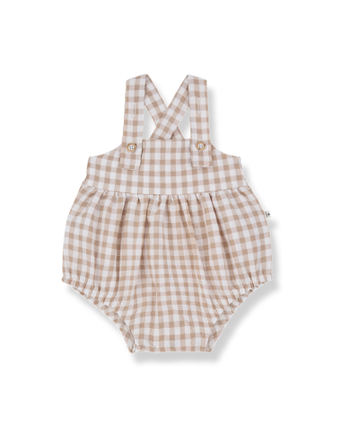 PATRAS TAUPE BABY JUMPSUIT WITH STRAPS