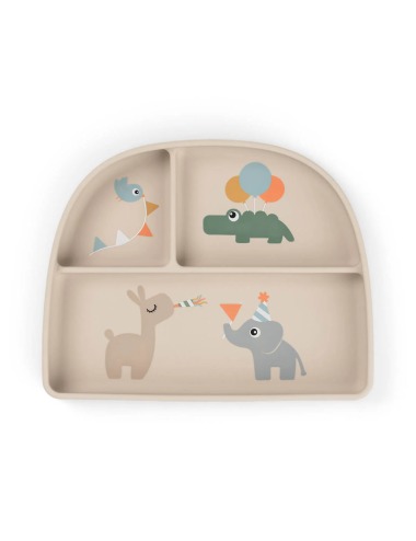 copy of STICK & STAY TINY FARM BLUE PLATE WITH COMPARTMENTS
