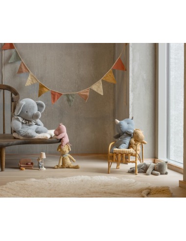 MAILEG BLUE GRAY ELEPHANT PLUSH