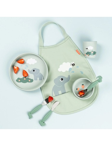 ELPHE GREEN PULL OVER BIB WITH POCKET