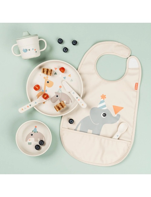 CELEBRATION SAND BIB WITH VELCRO & POCKET