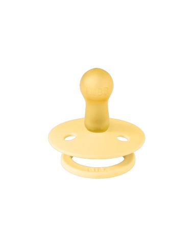 BIBS COLOR ROUND PALE BUTTER/PETAL PACIFIER