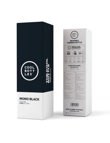 COOL BOTTLES PASTEL BLACK THERMAL BOTTLE