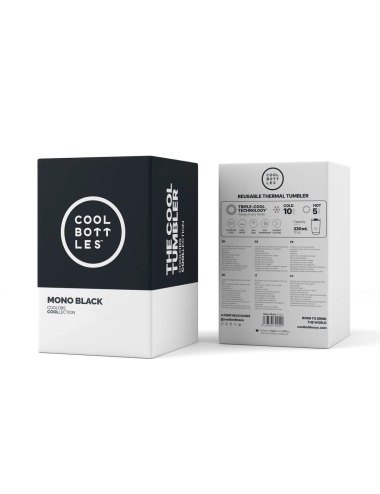 COOL BOTTLES PASTEL BLACK THERMAL CUP