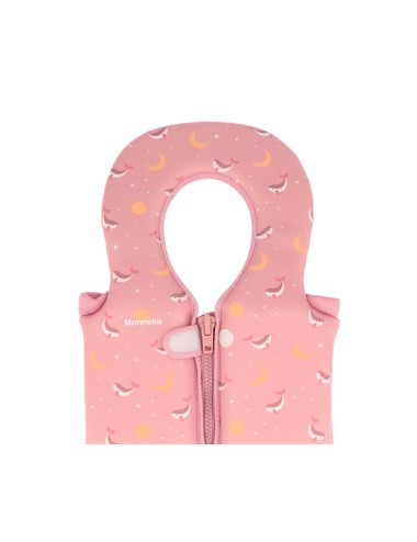 MONNEKÄ WHALE PINK LEARNING FLOATING VEST SIZE 1-2