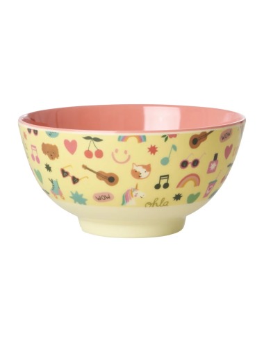MEDIUM BOWL RICE UNICORN LOVE PRINT