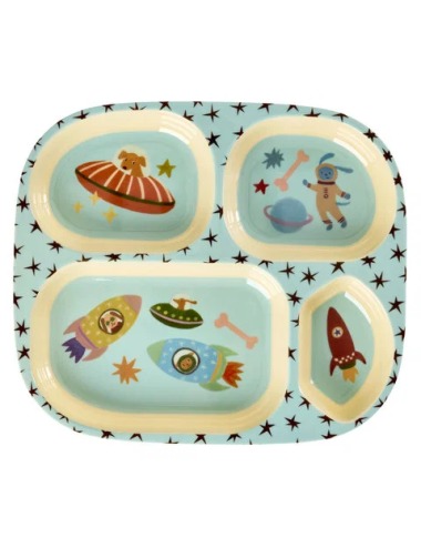 TRAY 4 COMPARTMENTS DOG IN SPACE
