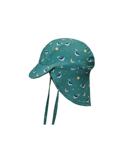 MONNËKA WHALE TEAL BABY BEACH HAT